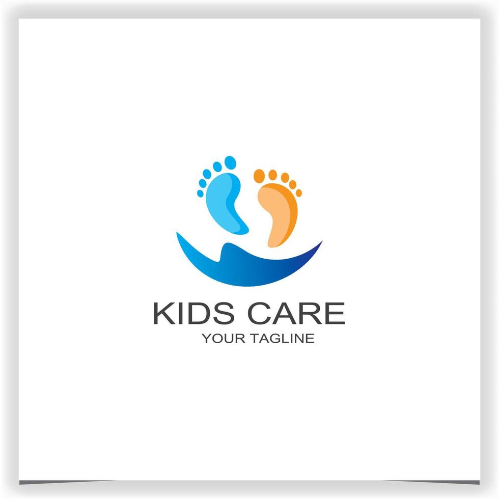 Kinder Pflege Logo Prämie elegant Vorlage Vektor eps 10