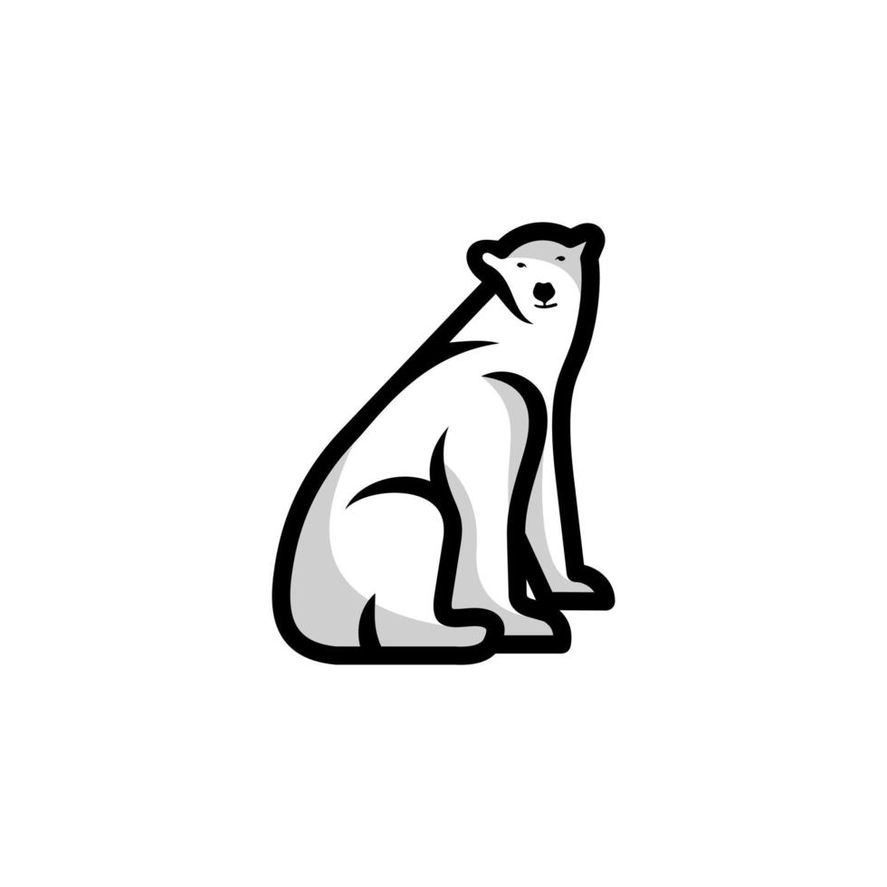 Polar- Bär Logo Design Symbol. Bär Design Inspiration. vektor