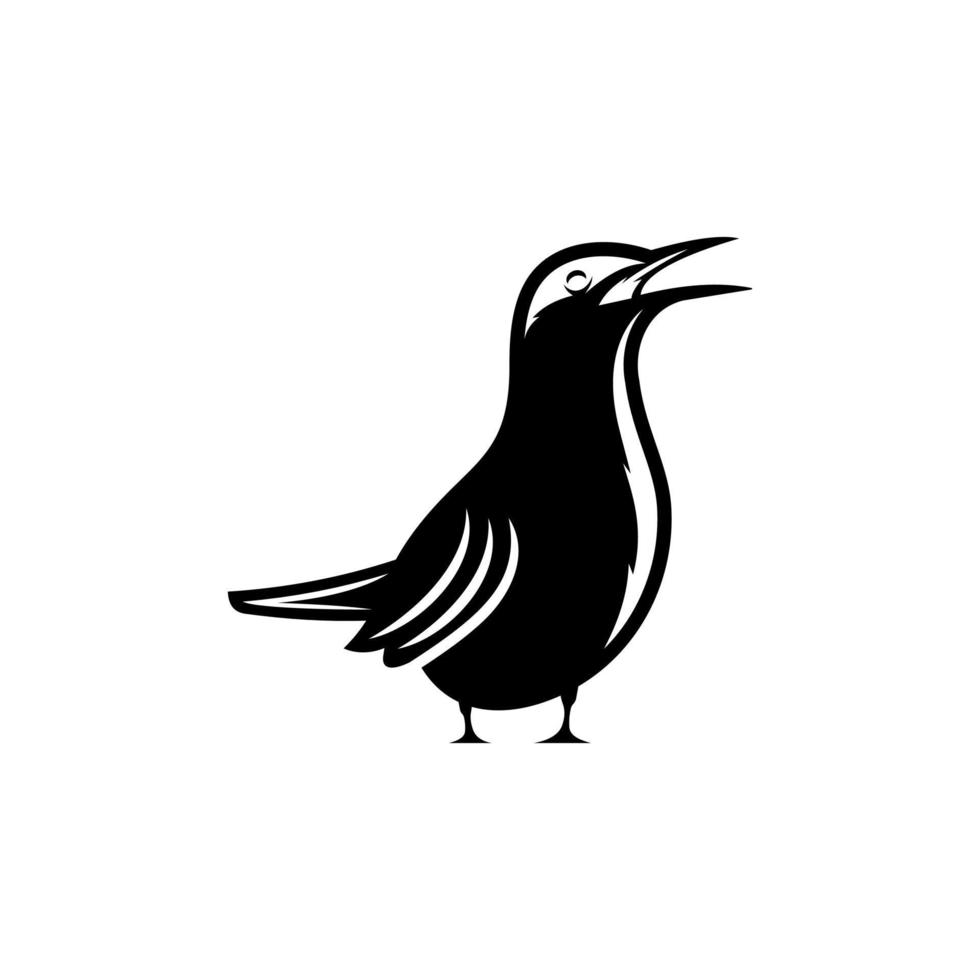 Sterne Paradisea Logo Design Symbol. Sterne Vogel Design Inspiration. Artikel Vogel Logo Design Vorlage. Vogel Tier Symbol Logotyp. vektor
