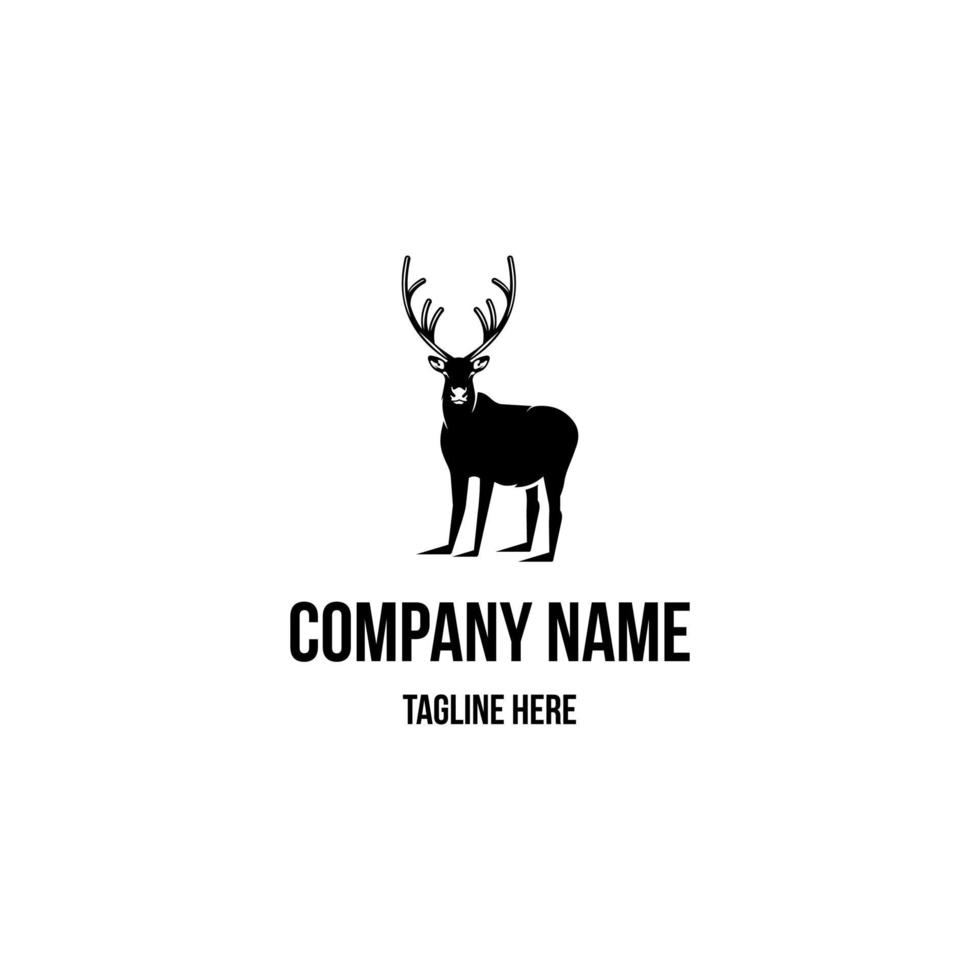 caribou logotyp design ikon. caribou logotyp design inspiration. artic djur- logotyp design mall. vektor