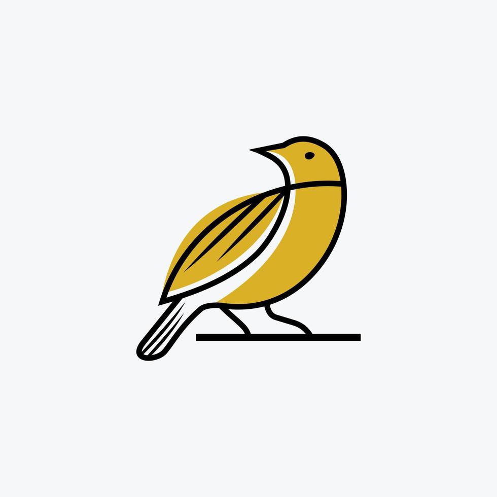 Pirol Vogel Logo Design Vorlage. genial ein Pirol Vogel Logo. ein Pirol Vogel Linie Kunst Logotyp. vektor