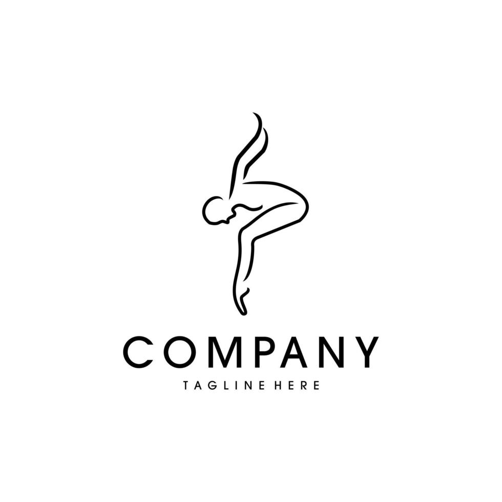 Pilates Logo Design. genial ein Pilates Studio Logo. ein Pilates Studio und Yoga Logotyp. vektor