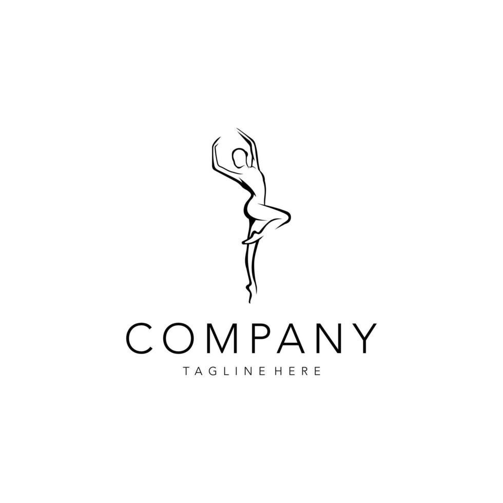 Pilates Logo Design. genial ein Pilates Studio Logo. ein Pilates Studio und Yoga Logotyp. vektor