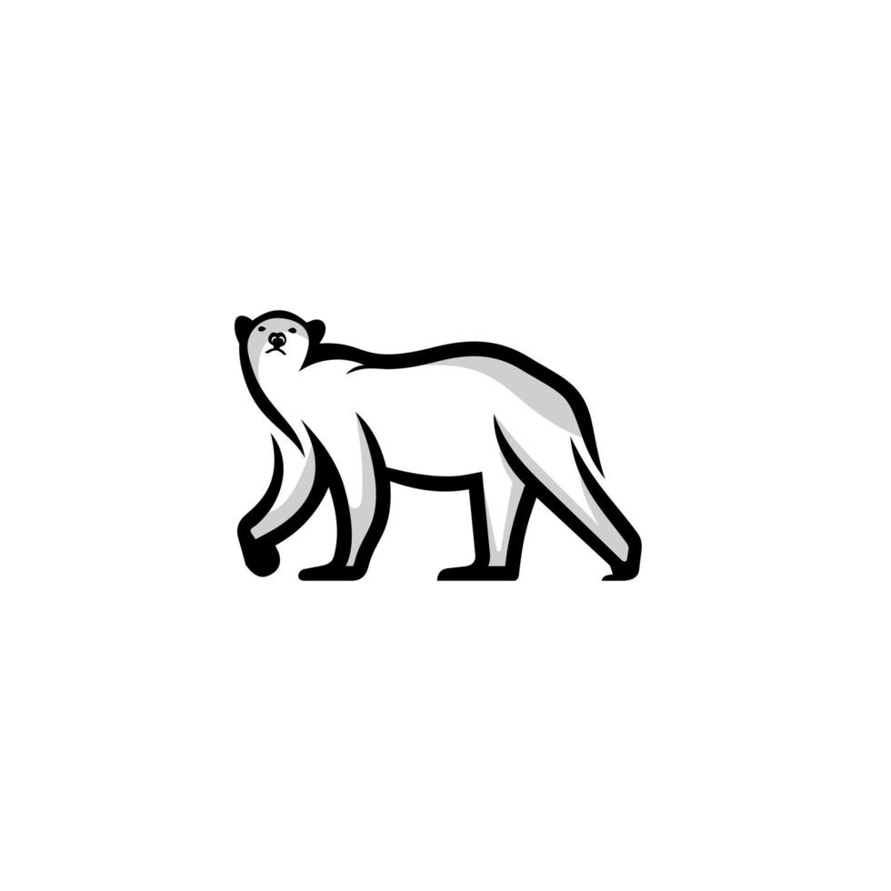 Polar- Bär Logo Design Symbol. Bär Design Inspiration. vektor