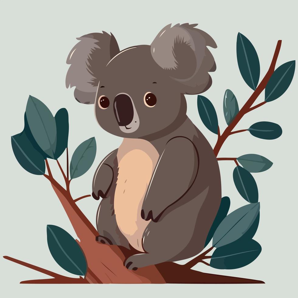 allmänning koala gräsätande däggdjur djur- vektor