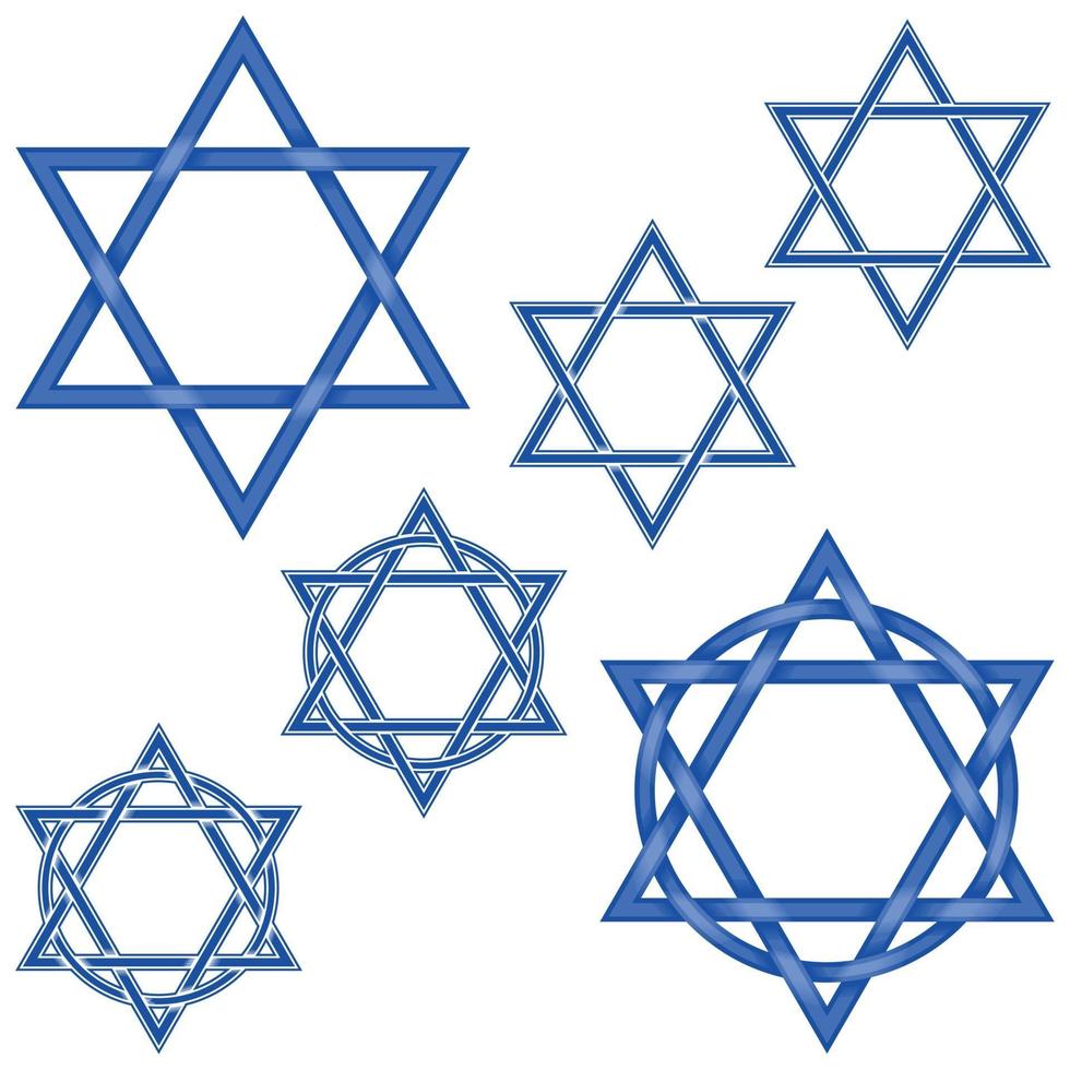 vektordesign av sammanflätade hexagramstjärnor vektor