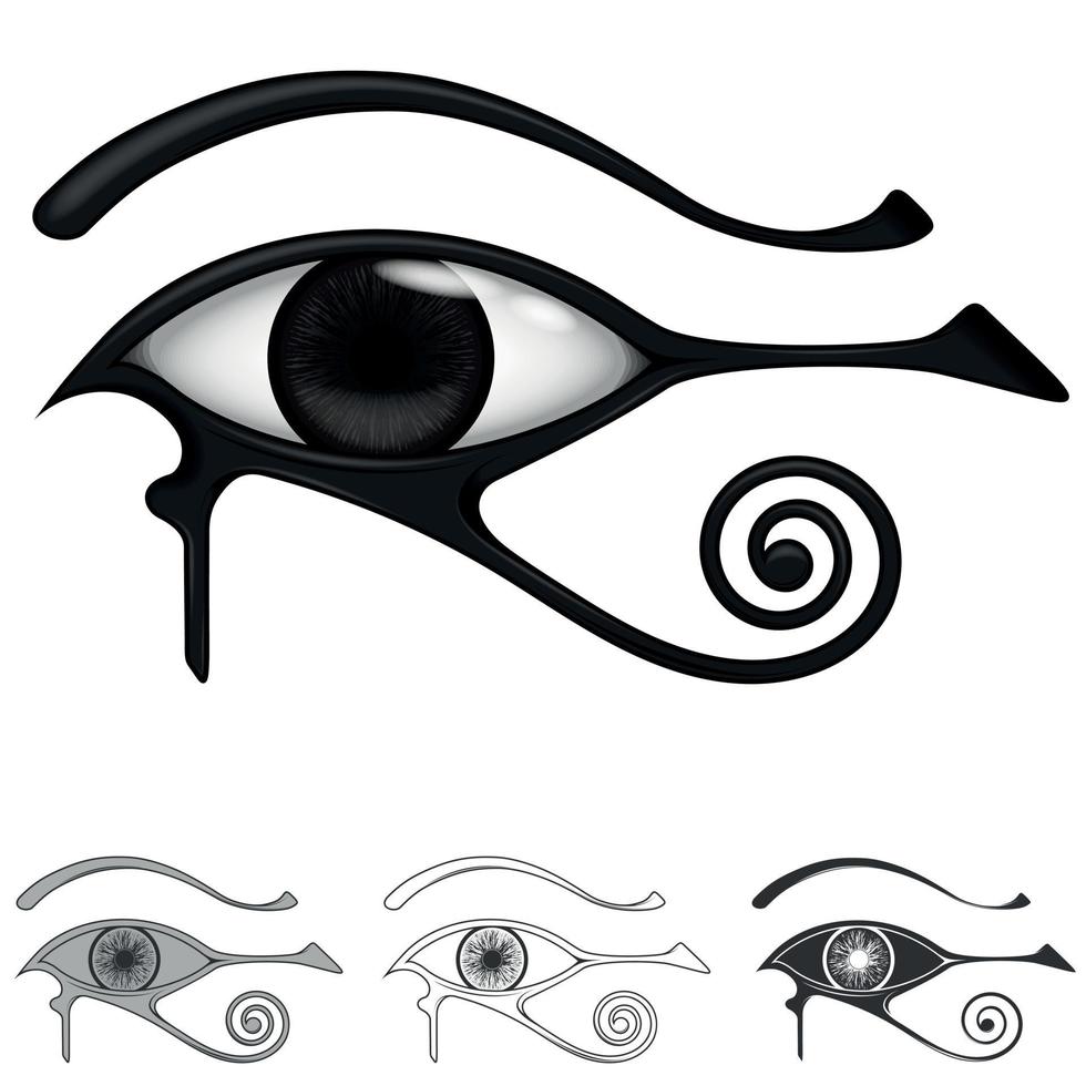 Auge des Horus, das Symbol des alten Ägypten vektor