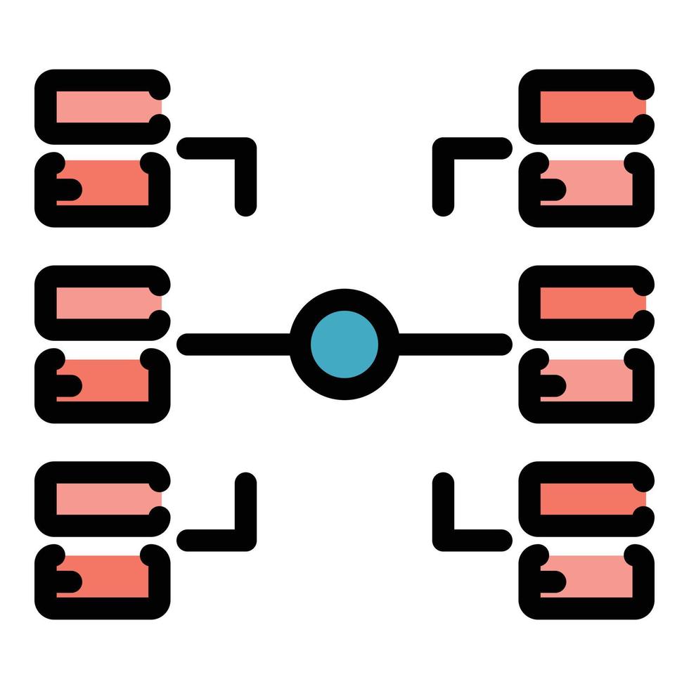 groß Daten Verbindung Symbol Vektor eben