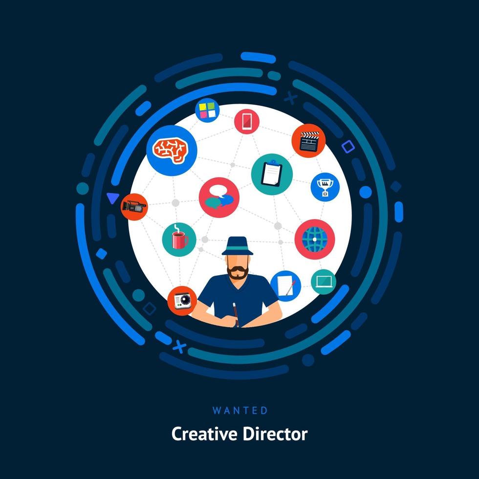 Creative Director Fähigkeiten gesucht vektor