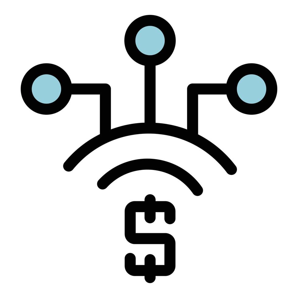 bezahlt Internet Symbol Vektor eben