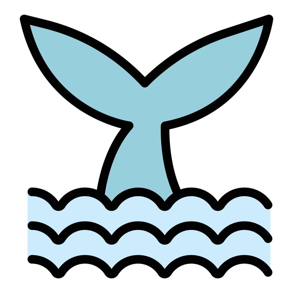 Delfin Schwanz Symbol Vektor eben