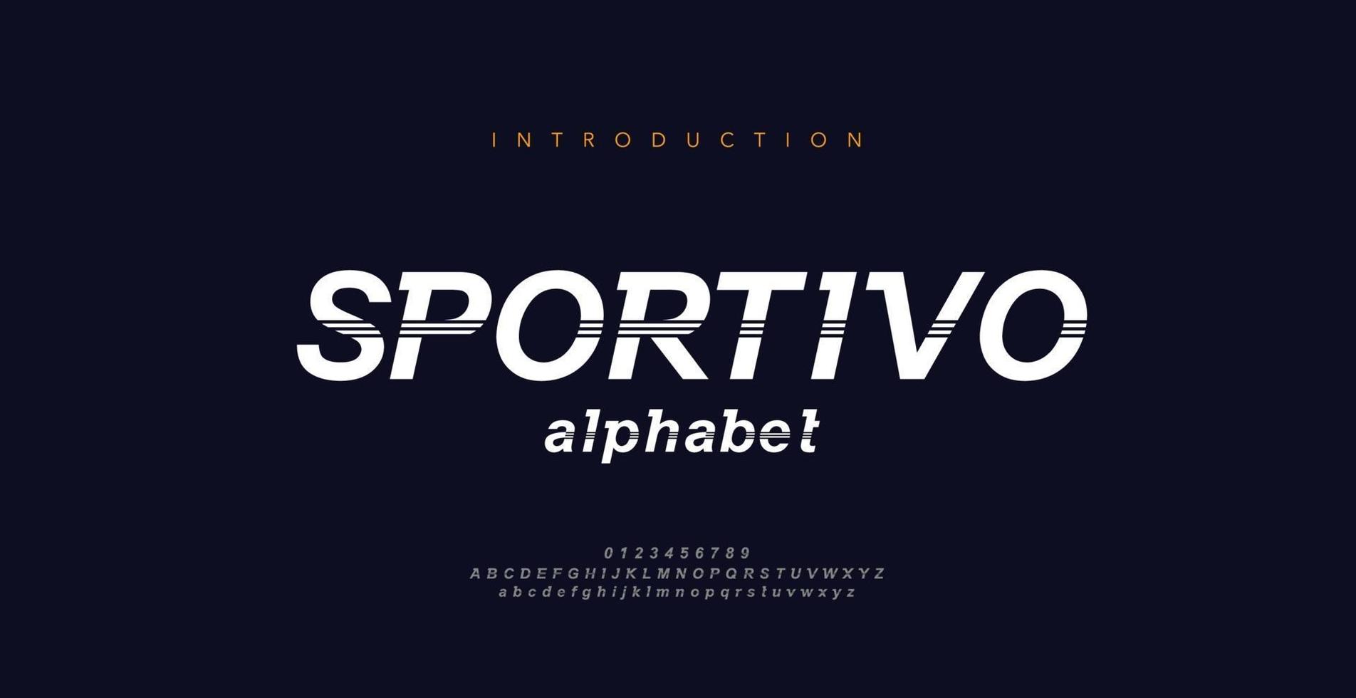 Sport moderne kursive Alphabet Schrift vektor