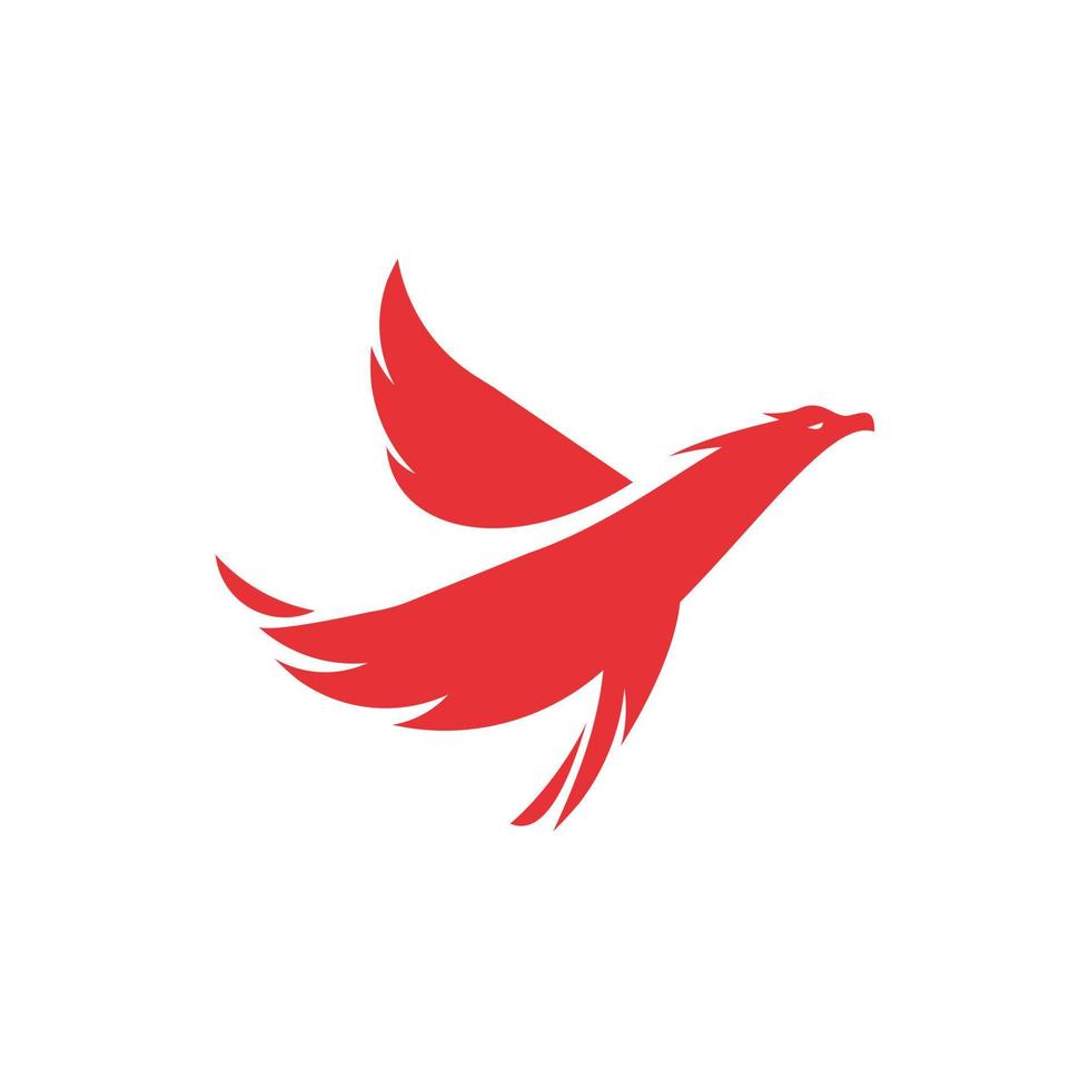 ein rot Phönix Vogel mit ein lange Schwanz und ein rot Schwanz. vektor