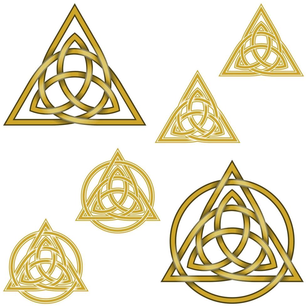 design av symbolen för wicca, sammanflätad med cirkel vektor