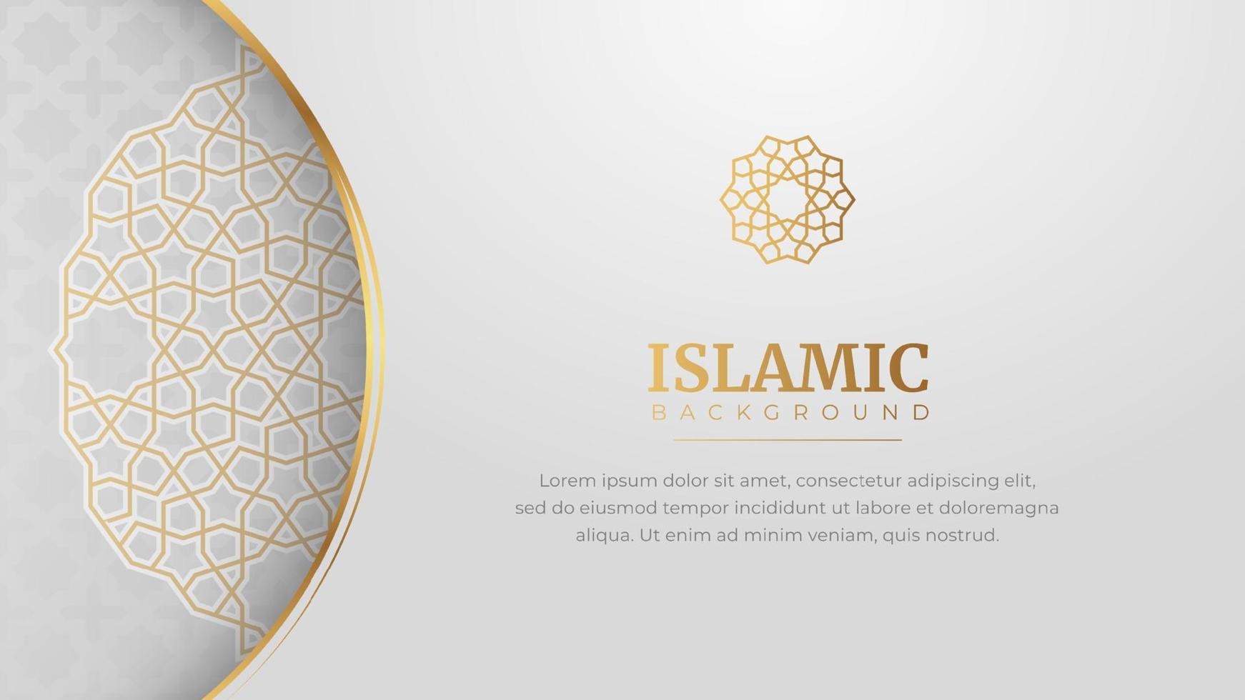 Arabisch islamisch elegant Weiß Luxus Rahmen Ornament Hintergrund vektor