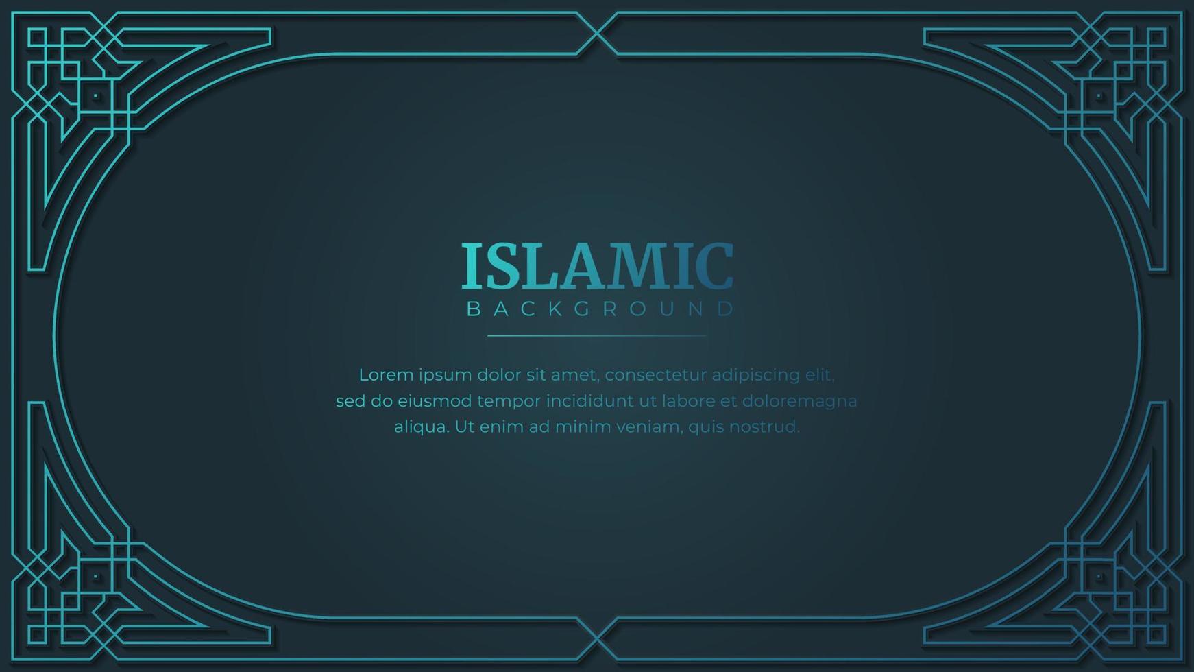 islamic arabicum bakgrund med prydnad ram vektor