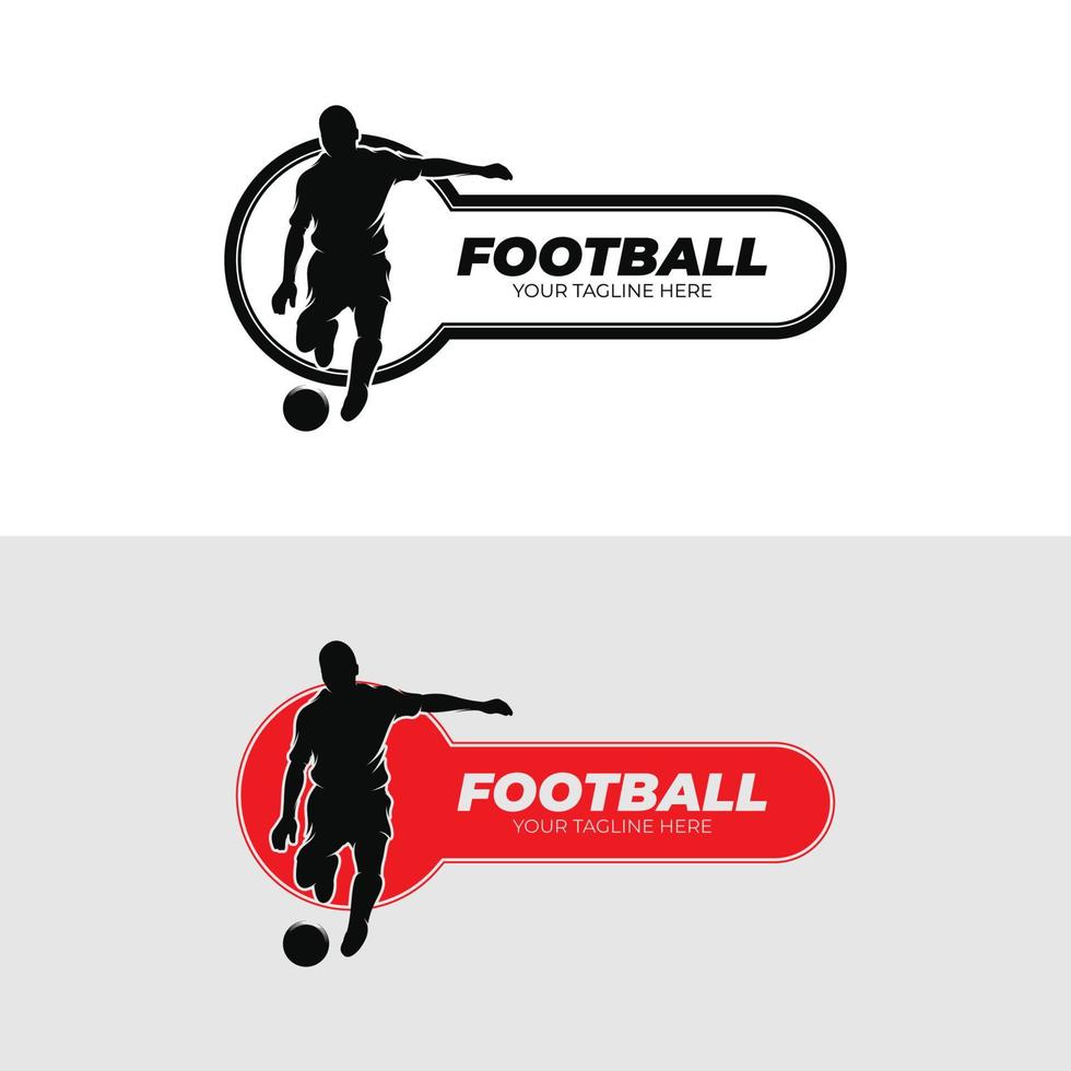 Fußball Spieler Logo Design Vorlagen vektor