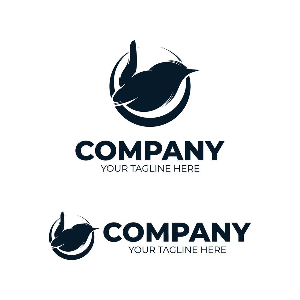 Silhouette von Vogel Logo Design Inspiration vektor