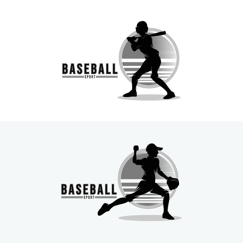 uppsättning av baseboll sport logotyp design vektor