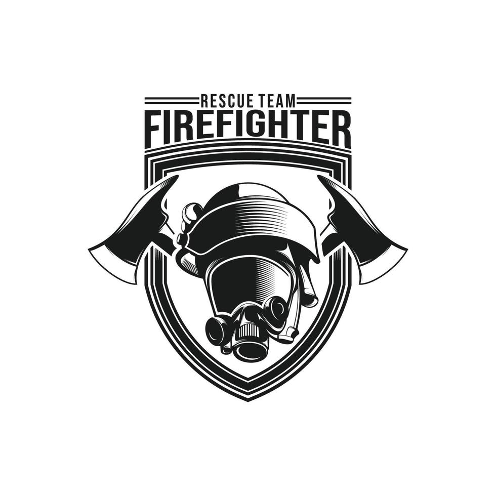 Vektor von Feuer Kämpfer Logo Design