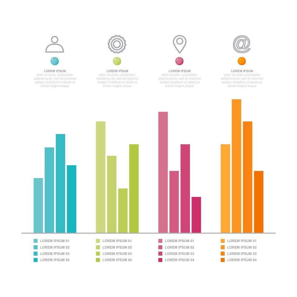 Balkendiagramm Diagramm Diagramm statistische Business Infografik Element Vorlage vektor