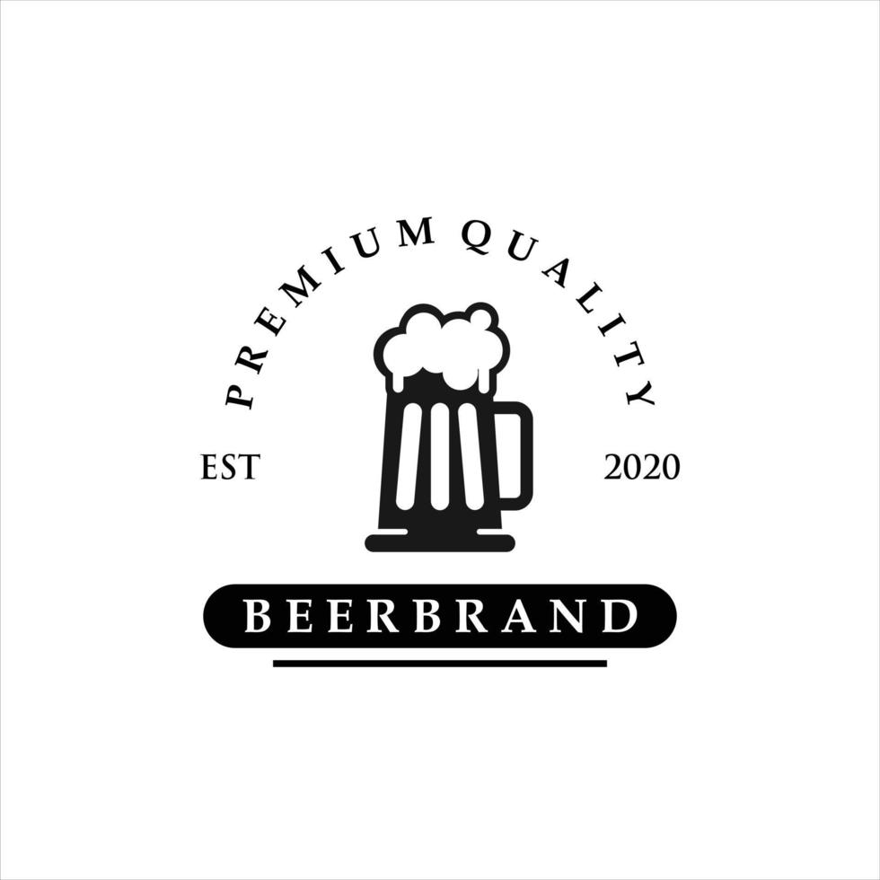 retro bricka logotyp för årgång Produkter och företag sådan som natt klubb, whisky, bryggeri, vin, hantverk öl, restaurang, handgjort produkt. vektor