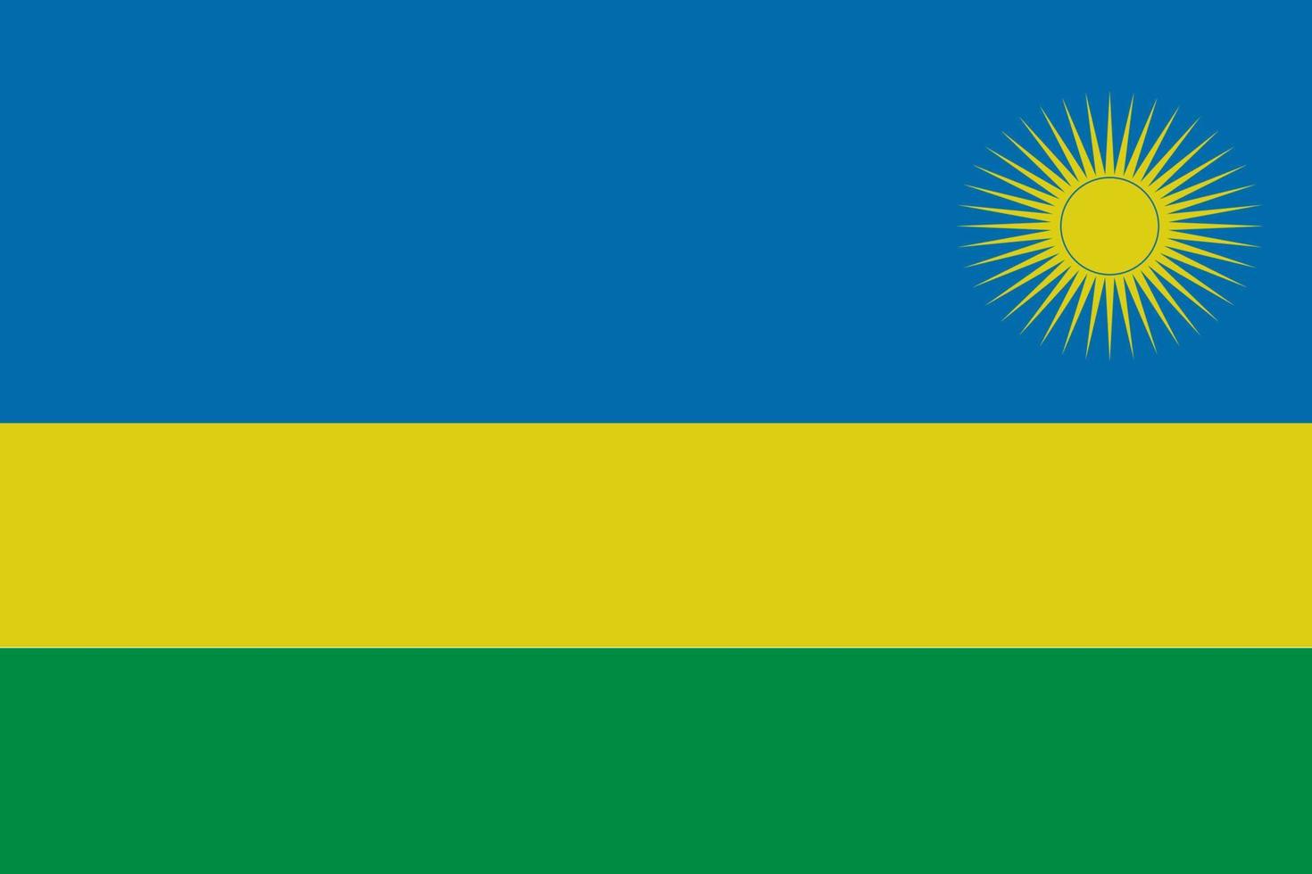 Ruanda offiziell Flagge kostenlos Vektor