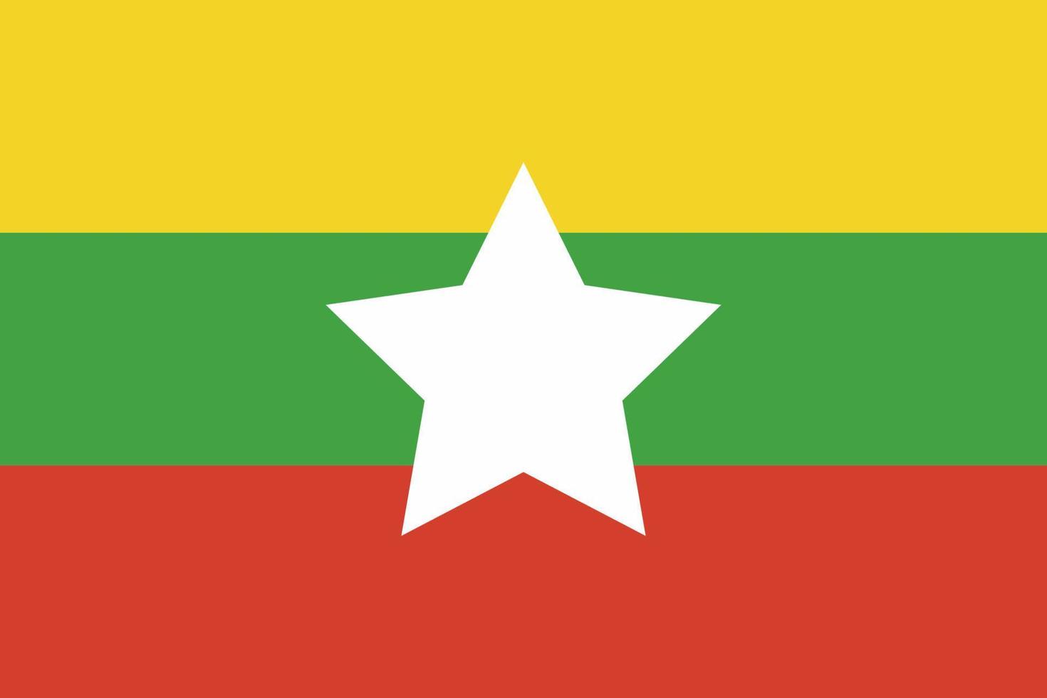 burma myanmar officiellt flagga fri vektor