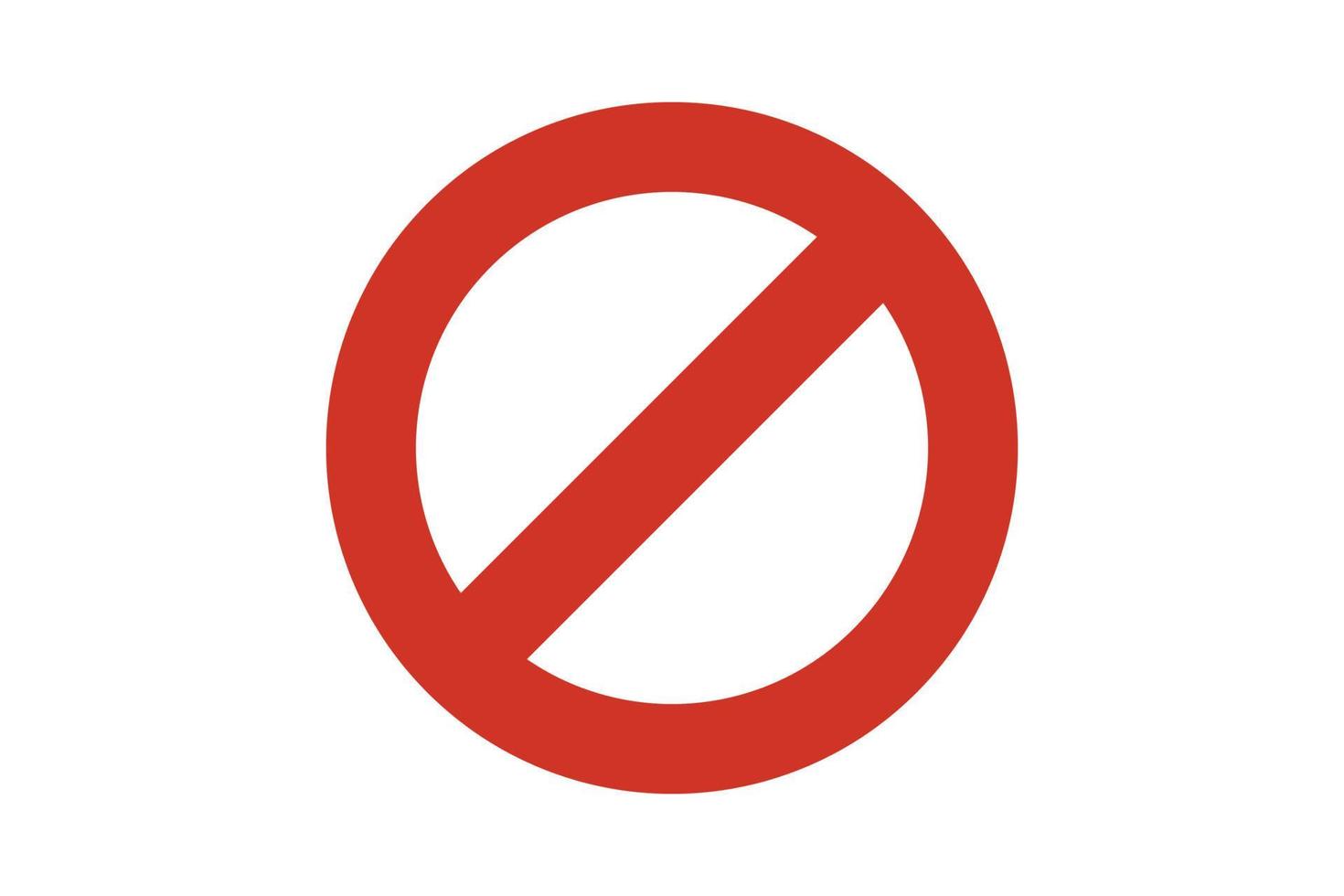 förbud symbol. förbud tecken. förbud röd vektor ikon isolerat på vit bakgrund. fri vektor