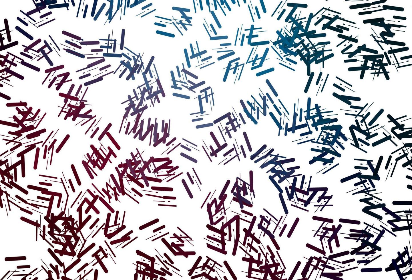 dunkelrosa, blaue Vektortextur mit bunten Linien. vektor