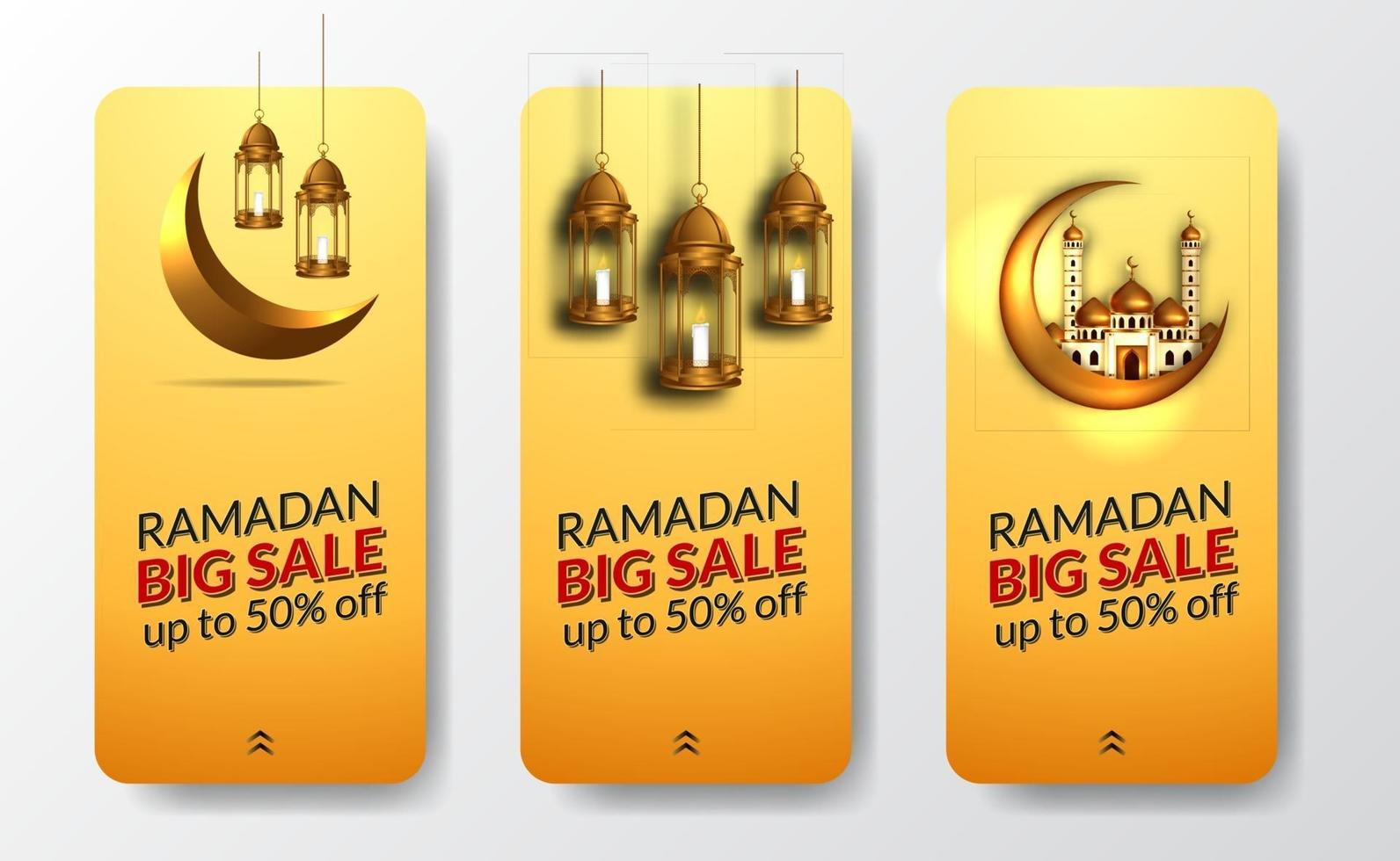 ramadan sociala medier berättelser affisch banner mall vektor