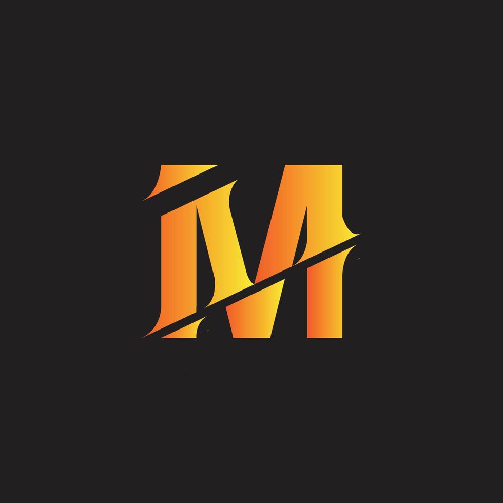 m logotyp för affärer eller företag vektor