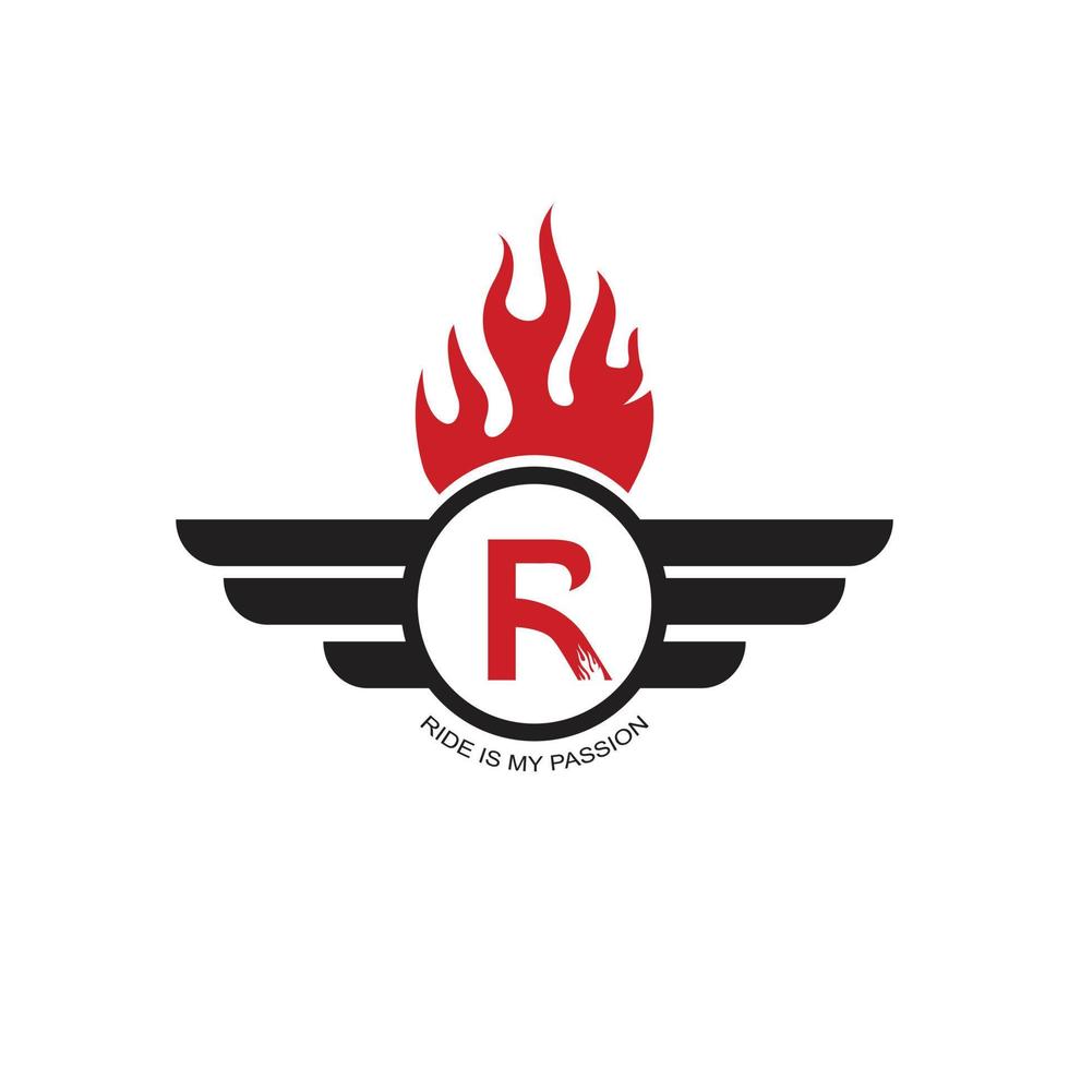 ryttare logotyp för motor rida företag eller företag. vektor