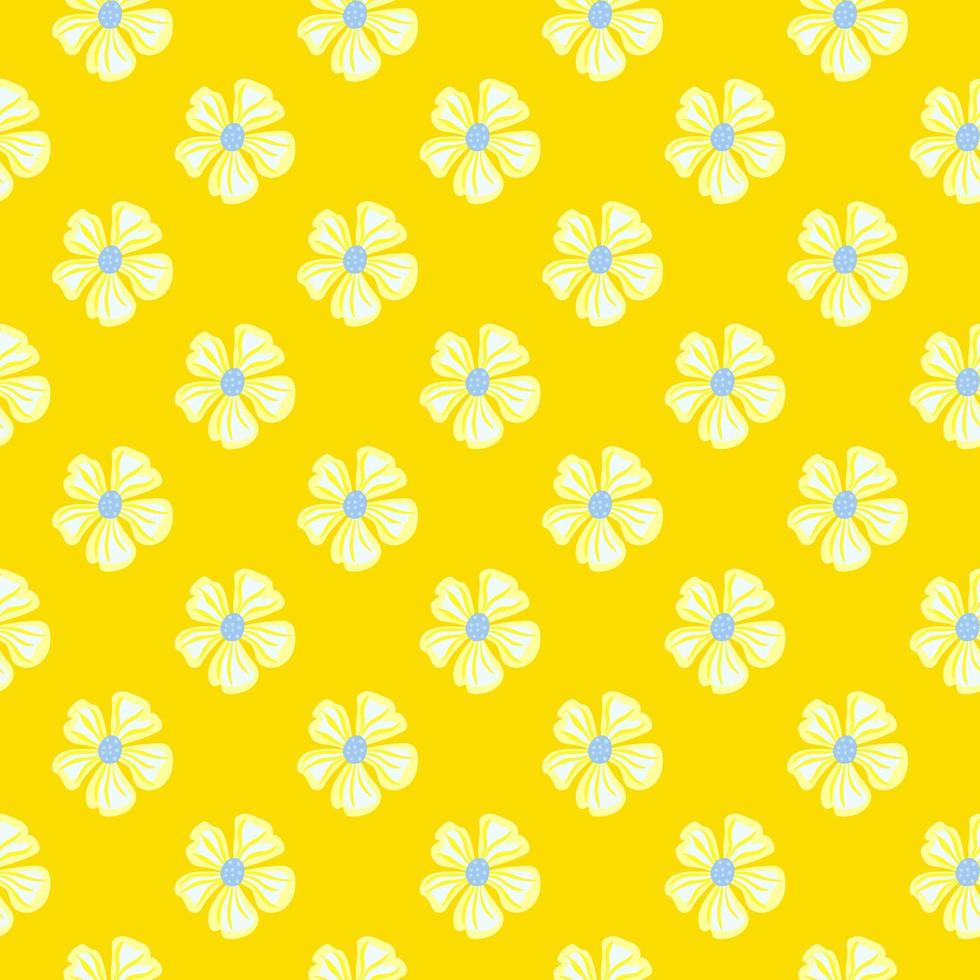 Kamille Blume endlos Hintergrund. abstrakt Blumen- nahtlos Muster im einfach Stil. vektor