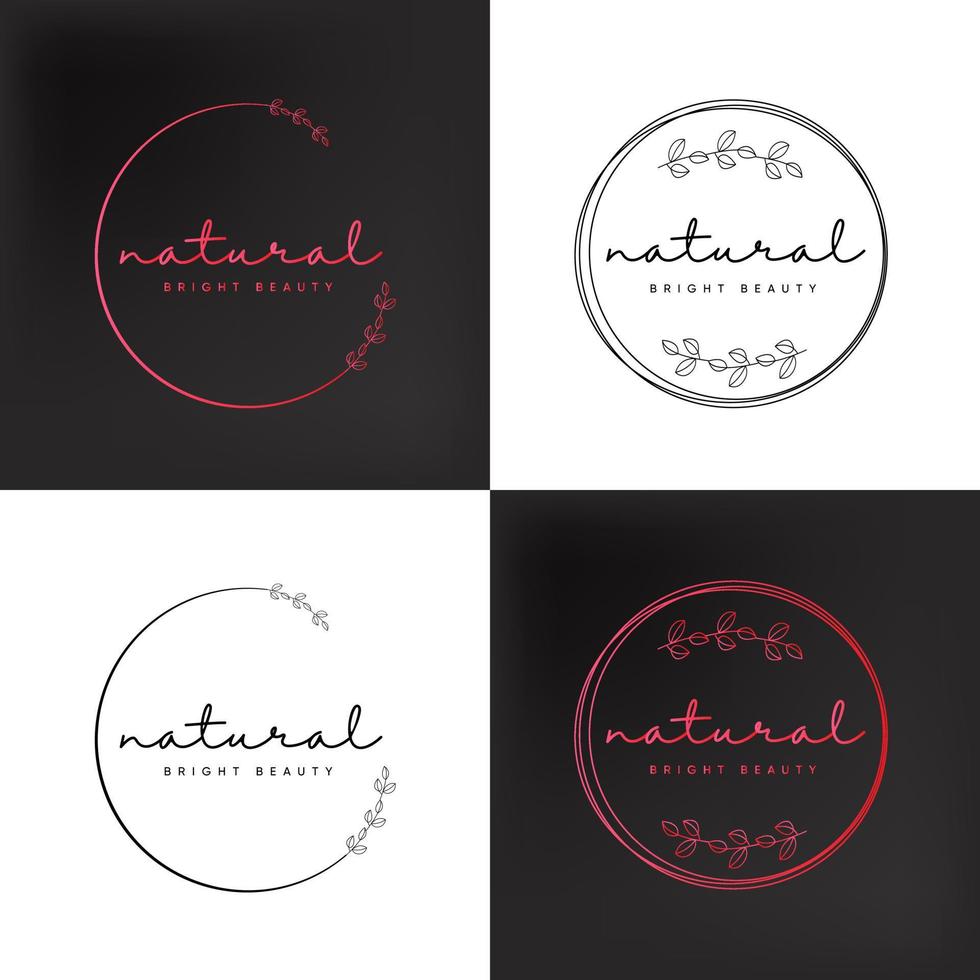 naturlig ord signatur logotyp design vektor