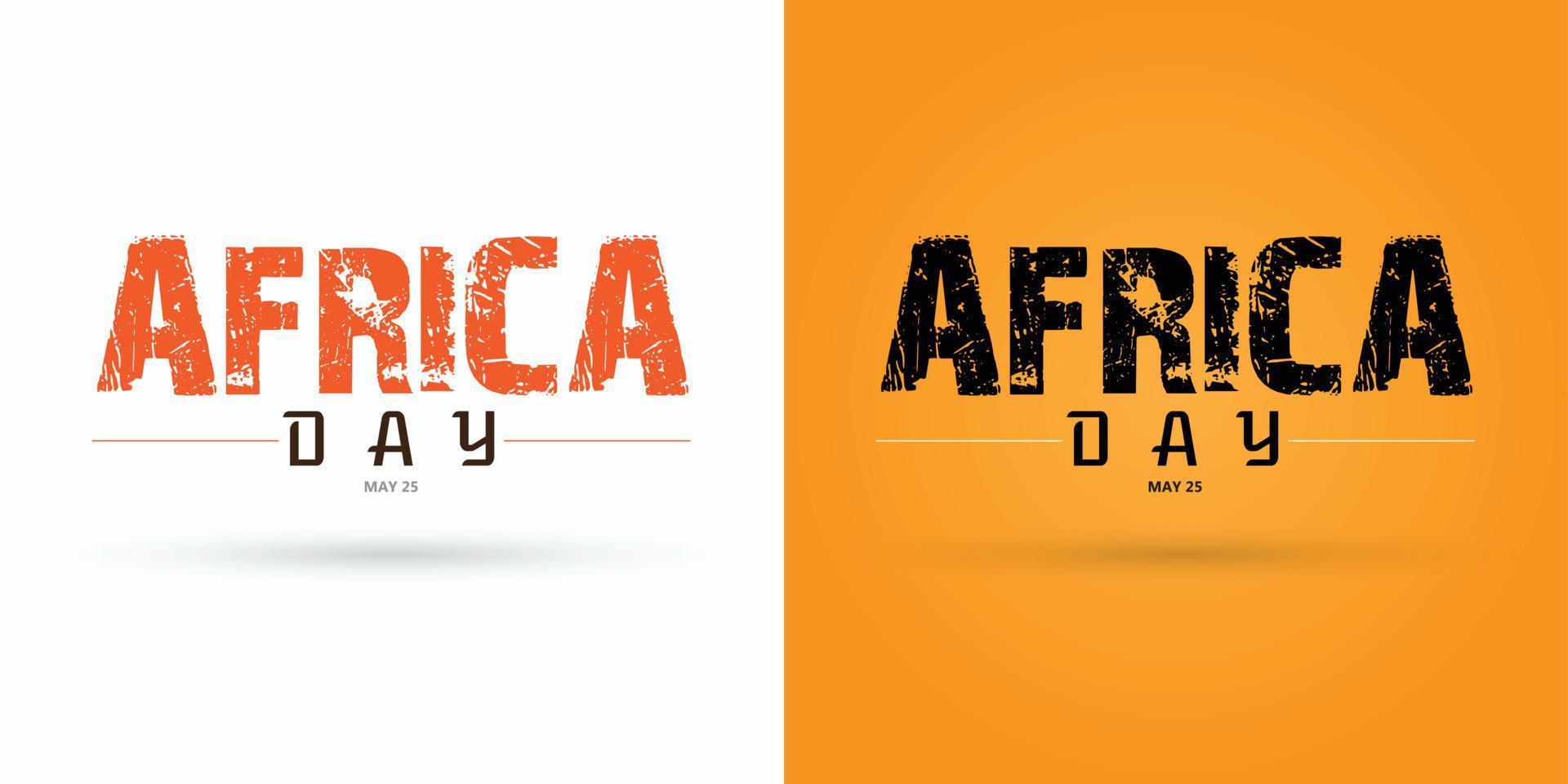 Afrika Tag Text Design Konzept vektor