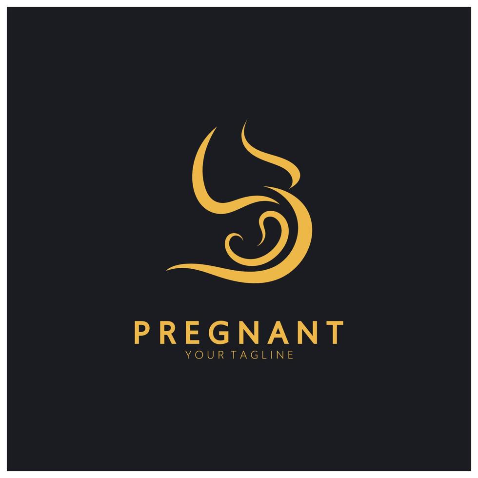 Schwangere Vorlage Vektor Icon