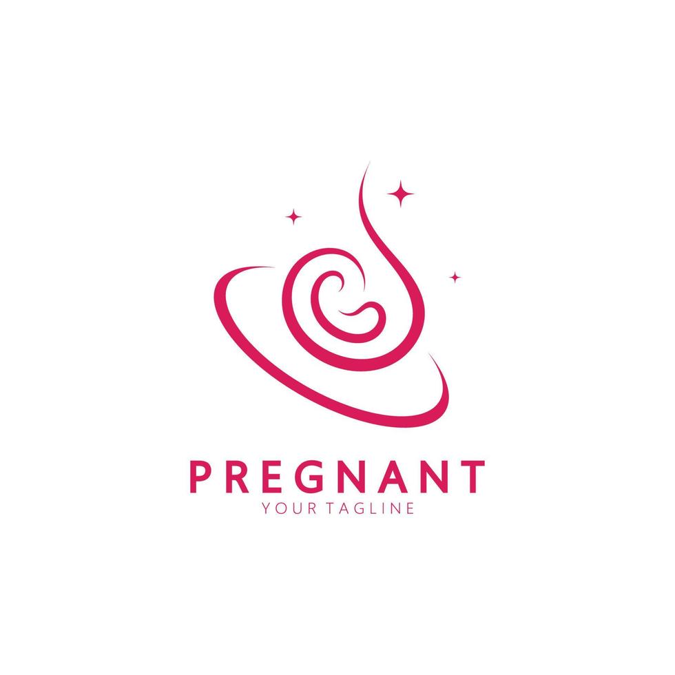 Schwangere Vorlage Vektor Icon