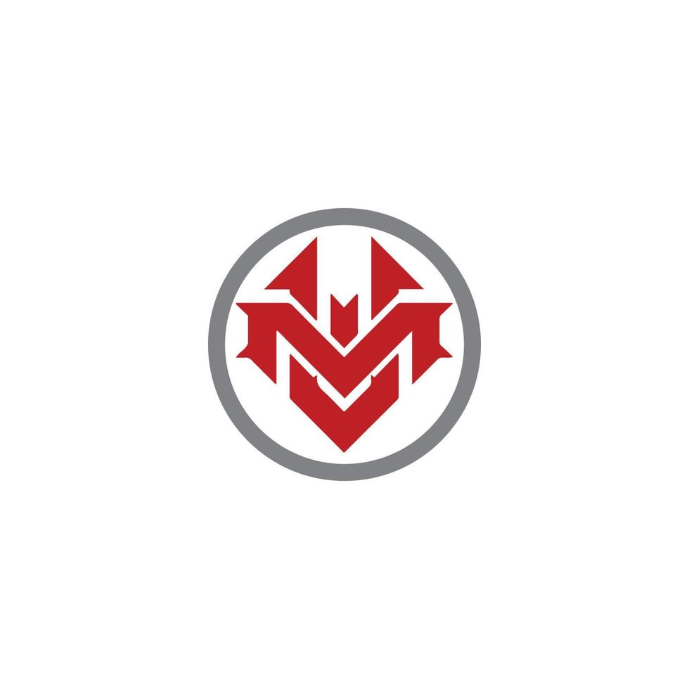 mv Brief modern Monogramm Logo Design vektor