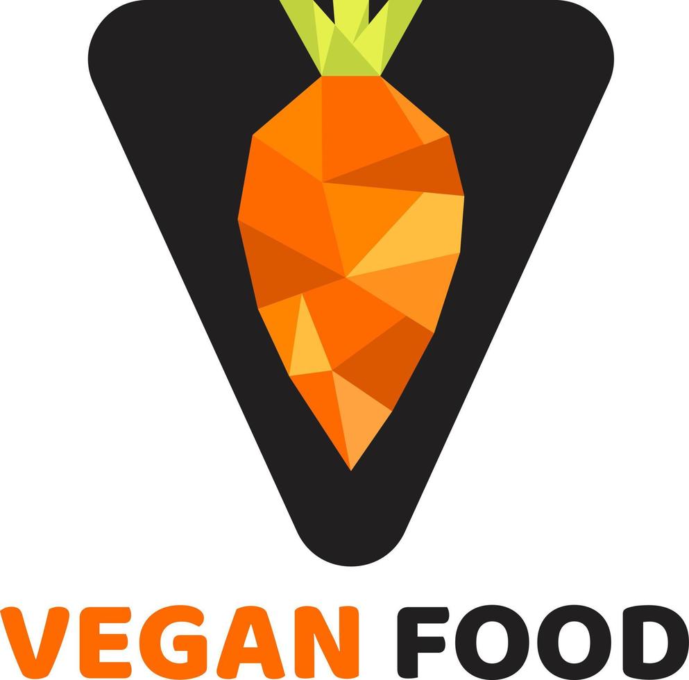 Logo-Design-Vektor für vegane Lebensmittel vektor