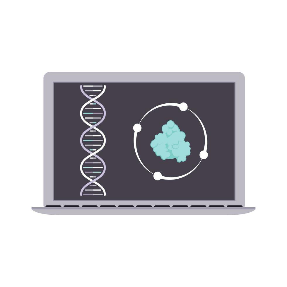 vetenskap data analys av protein eller enzymatiska aktivitet vektor illustration grafisk