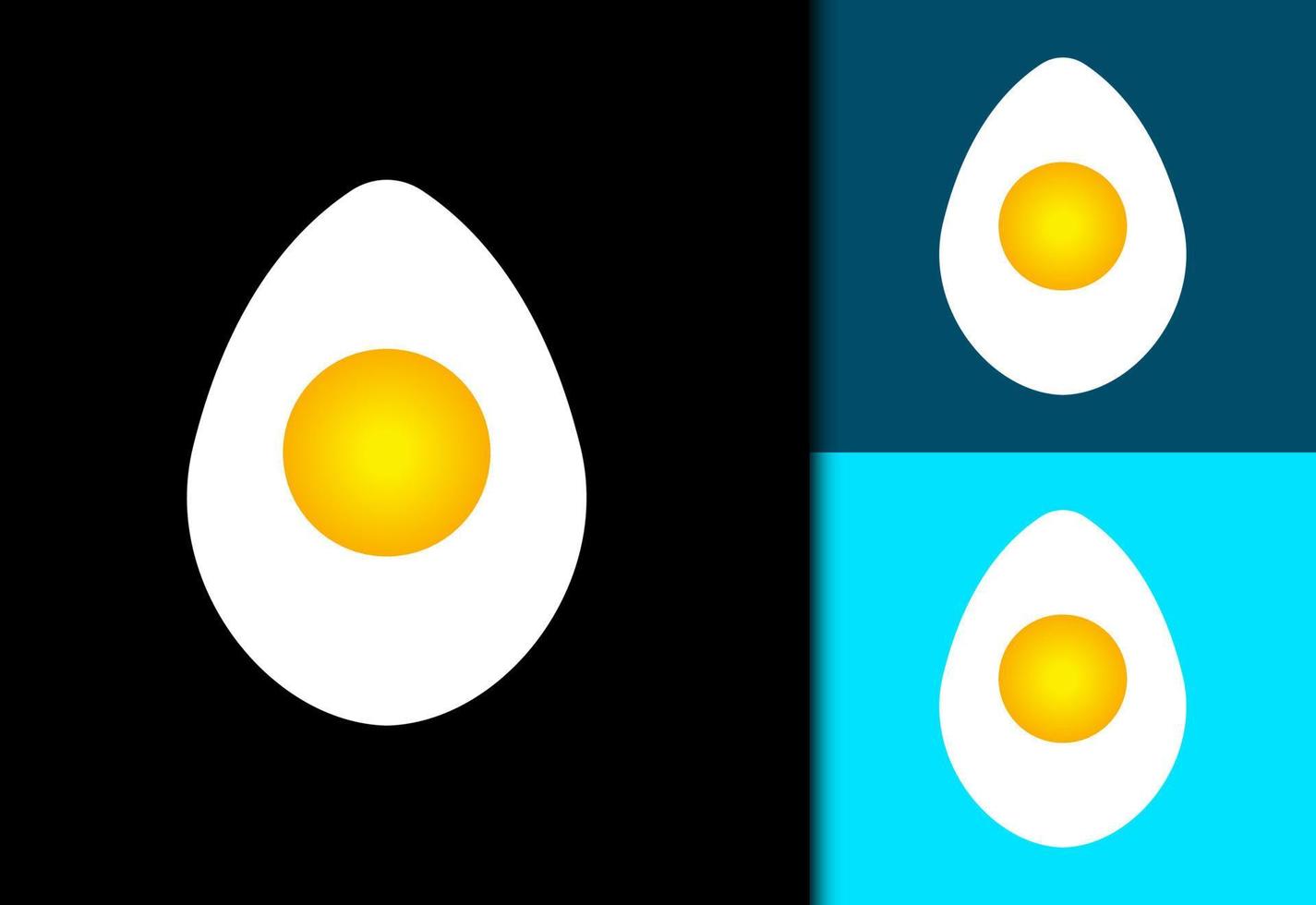 kreativ lutning färsk ägg logotyp design, vektor design begrepp