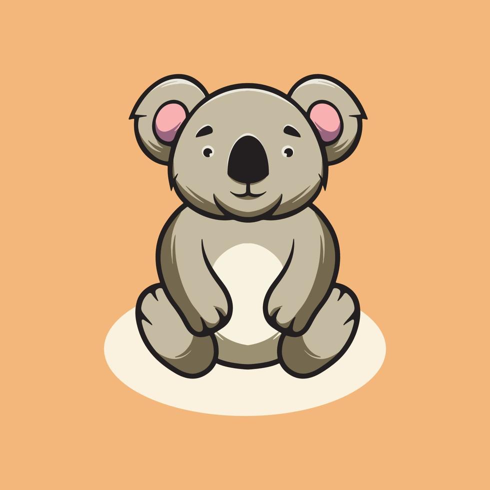 söt koala ikon tecknad serie illustration vektor