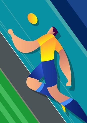 Brasilien VM Fotbollsspelare Illustration vektor