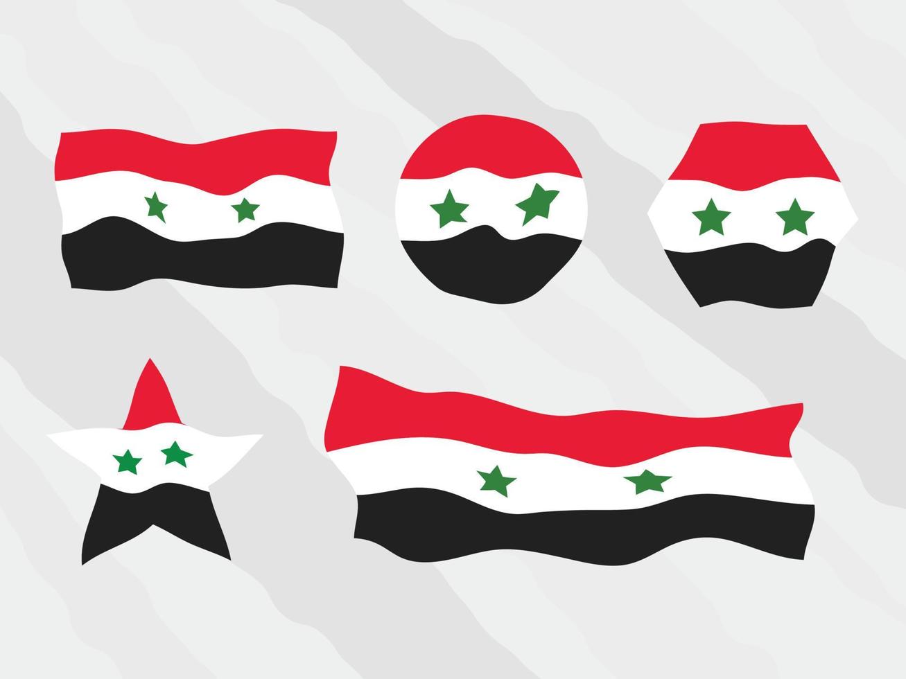 Syrien Flagge Design Vektor, Syrien National Emblem Design Vektor