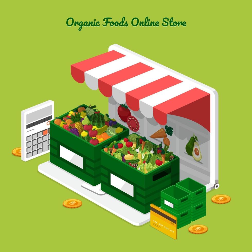 Obst und Gemüse Online-Shop vektor