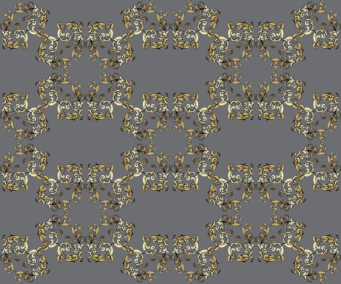 Vektor-Damast-Vintage-Barock-Scroll-Ornament-Strudel. heraldischer Schildwirbel des viktorianischen Monogramms. Retro floral Blattmuster Grenze Laub antike Akanthus Kalligrafie gravierte Tätowierung. nahtloses Muster vektor