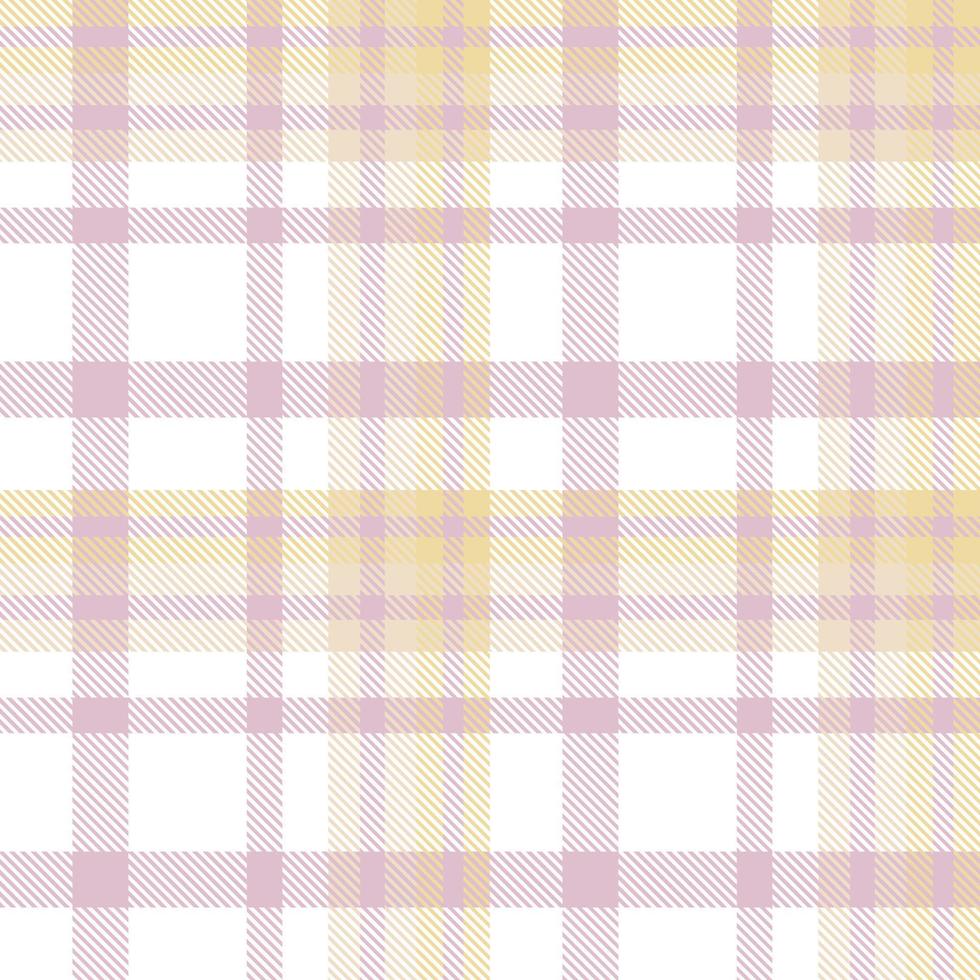 Pastell- Plaid Muster Mode Design Textur ist gemacht mit abwechselnd Bands von farbig Vor gefärbt Fäden gewebte wie beide Kette und Schuss beim richtig Winkel zu jeder andere. vektor