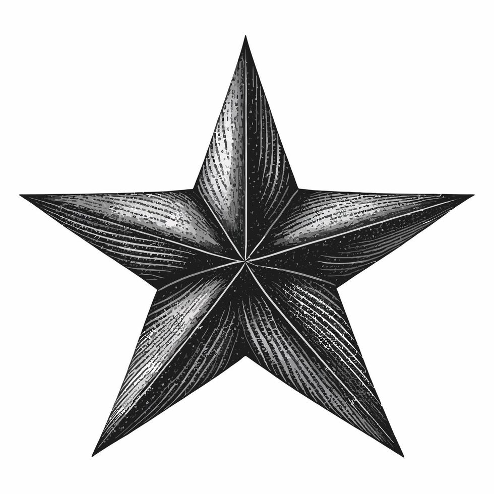 Star Hand gezeichnet Star Symbol Zeichen - - Bürste Zeichnung Kalligraphie Star schwarz Sterne Symbol - - Star Karikatur Vektor Illustration Profi Vektor