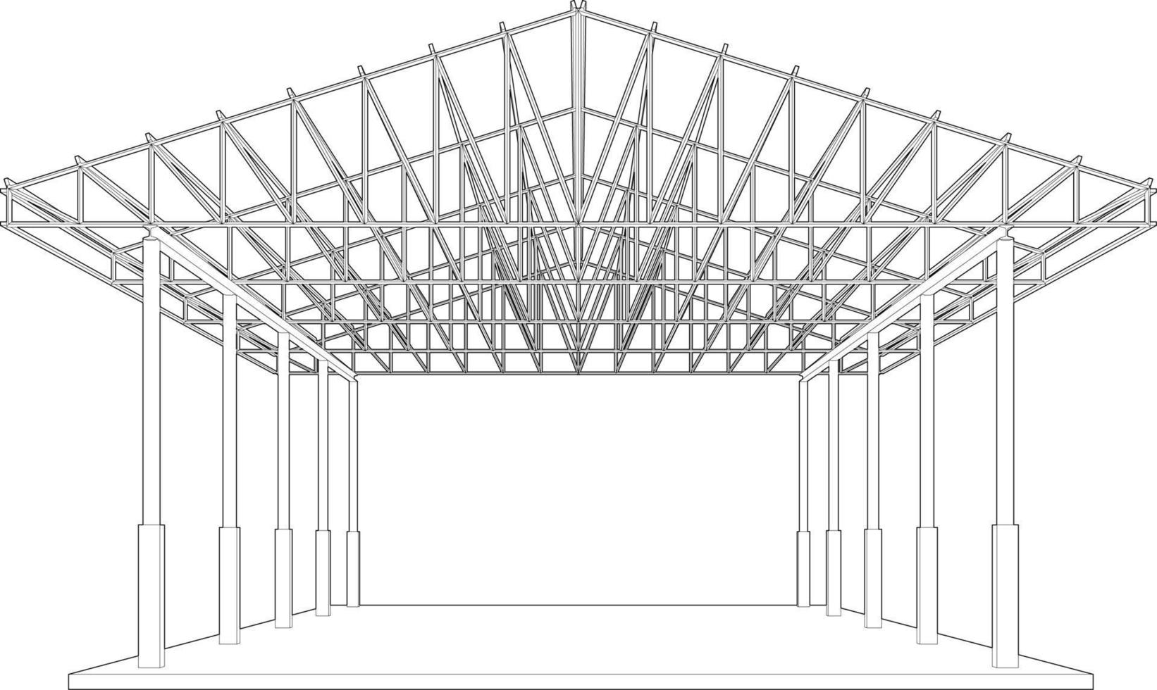 3d Illustration von Gebäude Struktur vektor